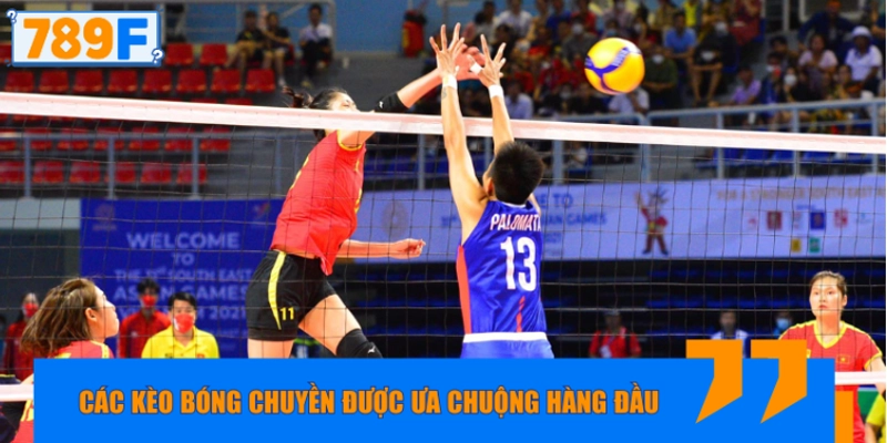 Các kèo bóng chuyền được ưa chuộng hàng đầu tại 789F