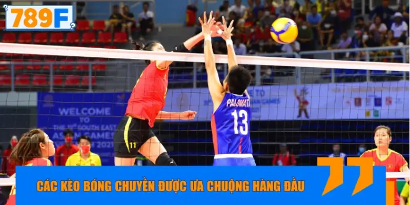 Các kèo bóng chuyền được ưa chuộng hàng đầu tại 789F