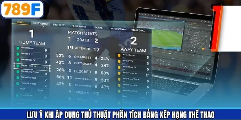 Lưu ý khi áp dụng thủ thuật phân tích BXH thể thao